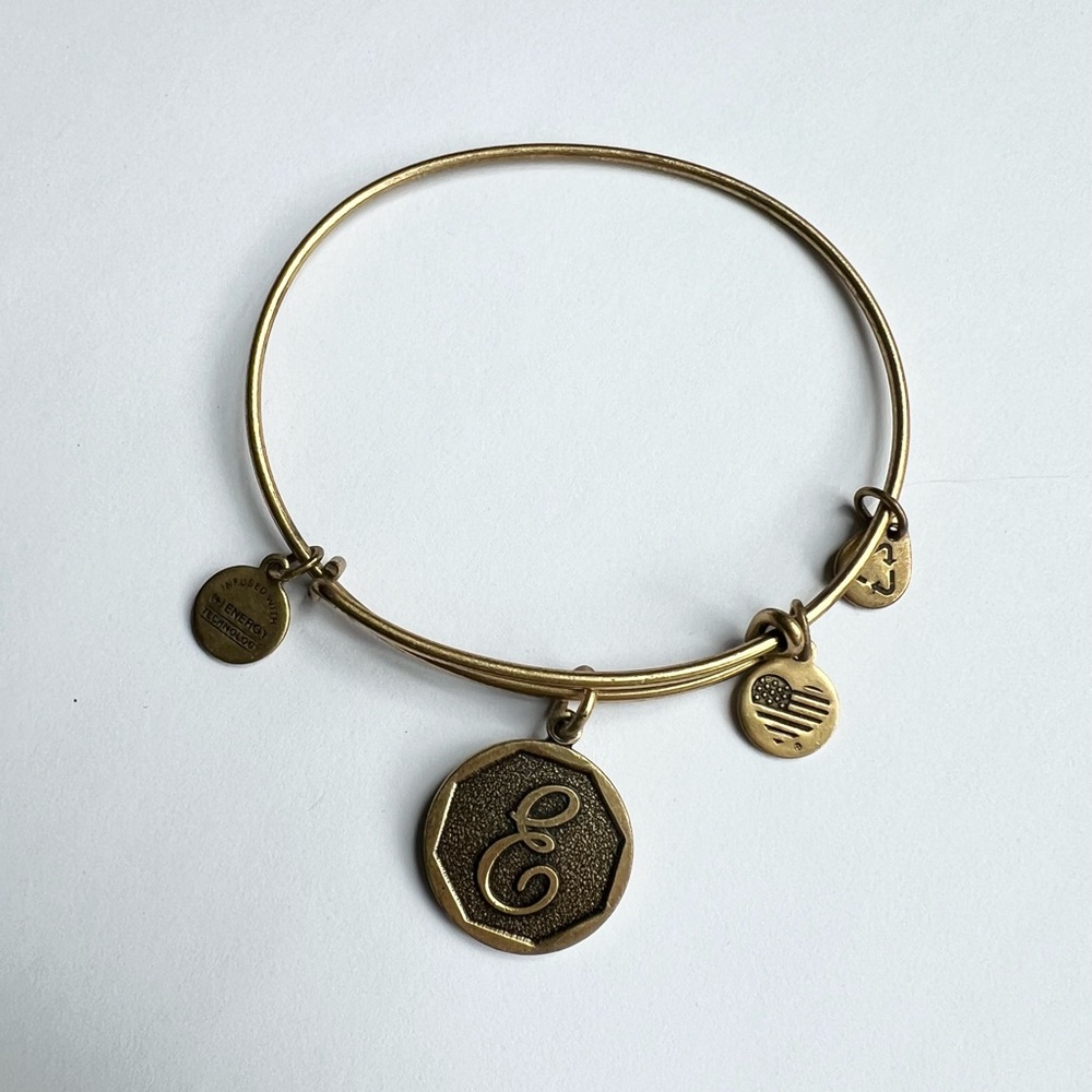 Alex and Ani Initial charm bracelet. Letter “E”